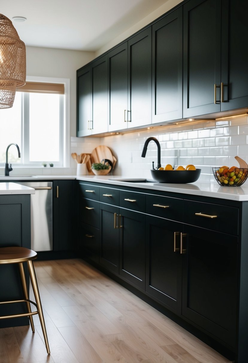 Sleek matte black cabinets in 25 stylish kitchens